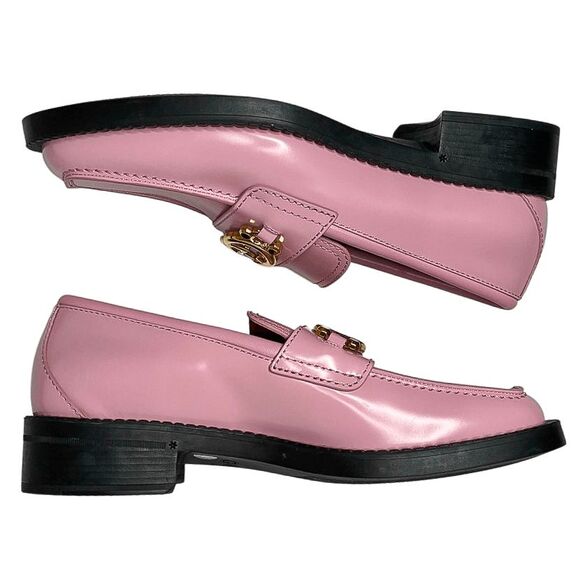 Gucci Pink Leather GG Logo Lug Sole Loafers EU 40 w/ Gold Hardware & Dust Bags - Picture 5 of 13